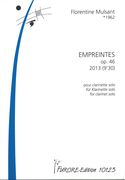 Empreintes, Op. 46 : Pour Clarinette Solo (2013).