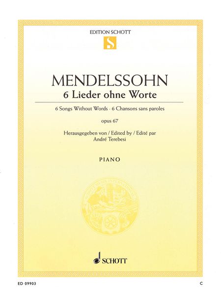 6 Lieder Ohne Worte, Op. 67 : For Piano / edited by André Terebesi.