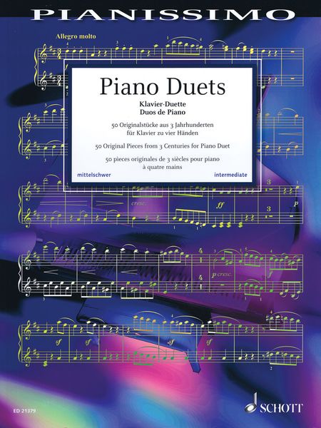 Piano Duets : 50 Original Pieces From 3 Centuries For Piano Duet / Ed. Monika Twelsiek.