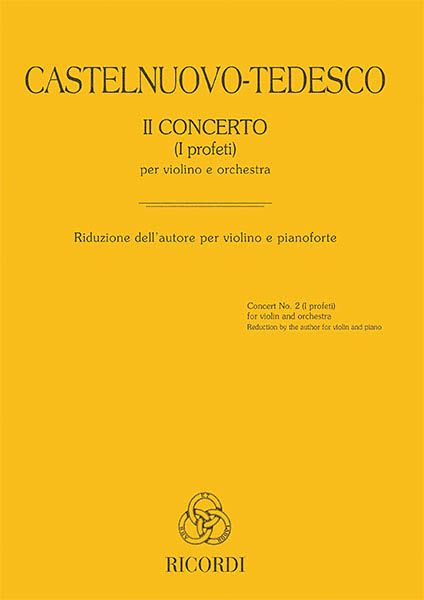 Concerto N. 2 (I Profeti) : Per Violino E Orchestra / Piano reduction by The Composer.