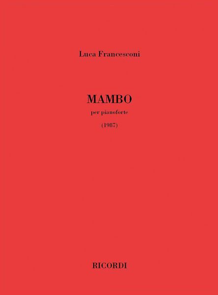 Mambo : Per Pianoforte (1987).