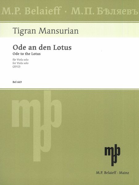 Ode An Den Lotus = Ode To The Lotus : For Viola Solo (2012).