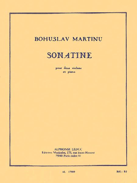 Sonatine : Pour 2 Violons Piano.