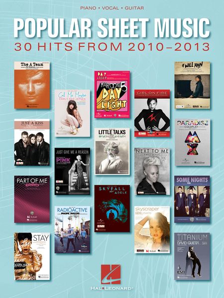 Popular Sheet Music – 30 Hits From 2010-2013.