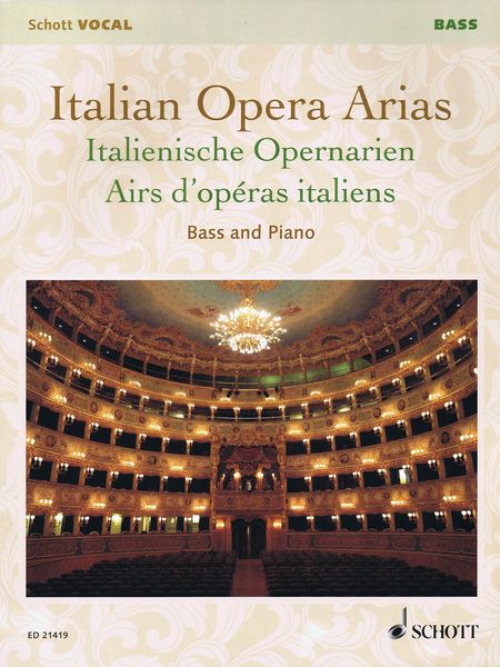 Italian Opera Arias : For Bass and Piano / edited by Francesca Licciarda.