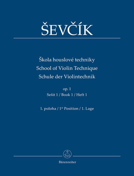 School Of Violin Technique, Op. 1, Book 1 : 1st Position / edited by Jaroslav Foltyn.