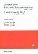 6 Violinkonzerte, Op. 1 (Frankfurt 1718), Band II / edited by Hans Bergmann.