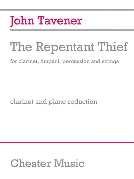 Repentant Thief : For Clarinet, Timpani, Percussion and Strings (1990) - Piano reduction.