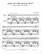 Song Of The Black Swan (O Canto Do Cysne Negro) : For Violin Or Cello and Piano.