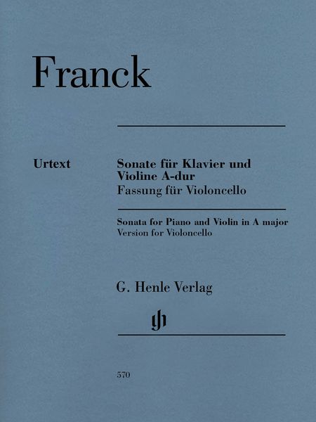 Sonate Für Klavier und Violine A-Dur : Fassung Für Violoncello / edited by Peter Jost.