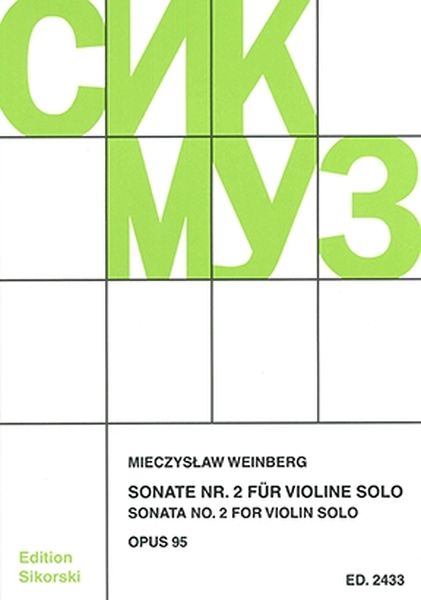 Sonate Nr. 2, Op. 95 : Für Violine Solo (1967).