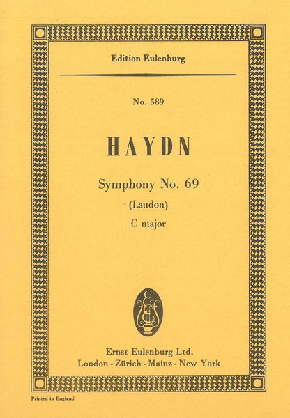 Symphony No. 69 In C Major (London) / Ed. by Gwilym Beechey.