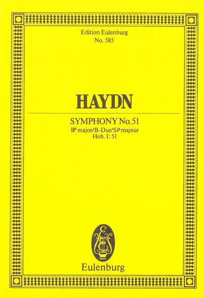 Symphony No. 51 In B Major / Ed. by Gwilym Beechey.