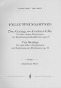 Zwei Gesänge von Gottfried Keller, Op. 35; Vier Gesänge, Op. 36.