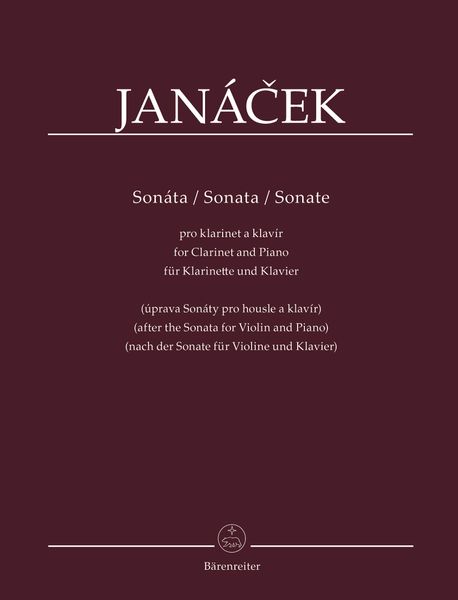 Sonata : For Clarinet and Piano (After The Sonata For Violin and Piano) / arranged by Shirley Brill.