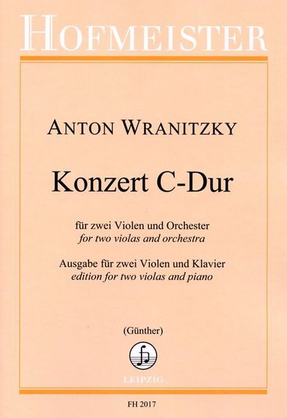 Konzert C-Dur : Für Zwei Violen und Orchestra / Piano reduction by Paul Günther.