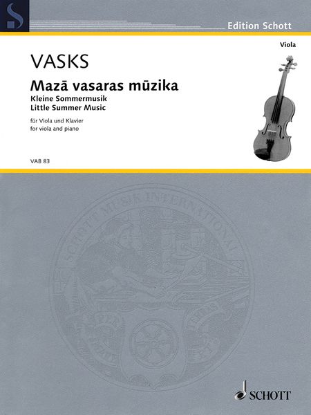 Maza Vasaras Muzika = Little Summer Music (1985) : For Viola and Piano / arr. Andra Darzins.