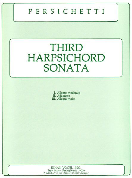 Third Harpsichord Sonata, Op. 149.