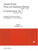 6 Violinkonzerte, Op. 1 (Frankfurt 1718), Band II : Ausgabe Für Violine und Klavier.