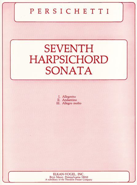 Seventh Harpsichord Sonata.