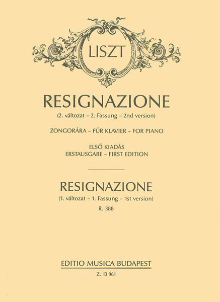 Resignazione For Piano : 2nd Version, First Edition.