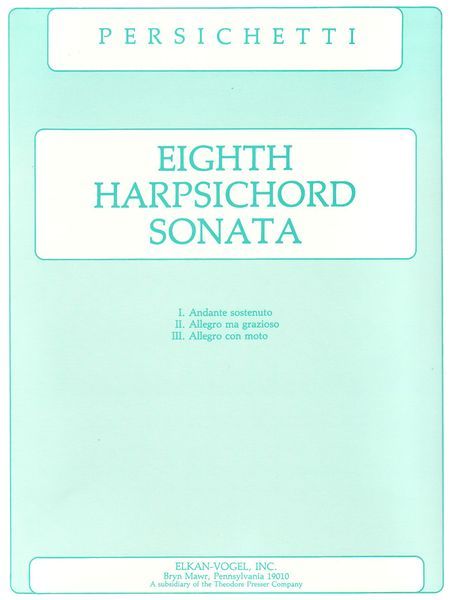 Eighth Harpsichord Sonata. Op. 158.