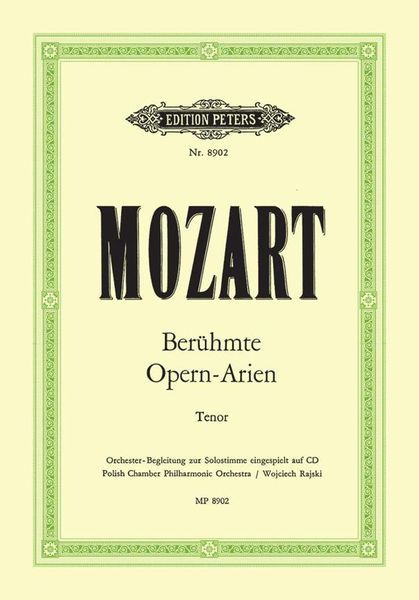 Berühmte Opern-Arien : For Tenor.