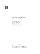 Tribute (Über Die Linie VIII) : Für Orchester (2012/13).
