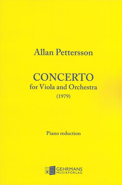 Concerto : For Viola and Orchestra (1979) - Piano reduction.