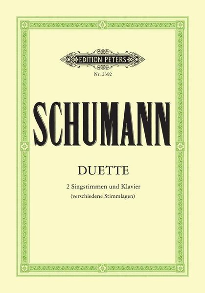 Duette : Für Zwei Singstimmen Mit Pianoforte.