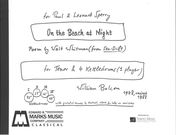 On The Beach At Night : For Tenor and 4 Kettledrums (1 Player) (1978, Rev. 1988).