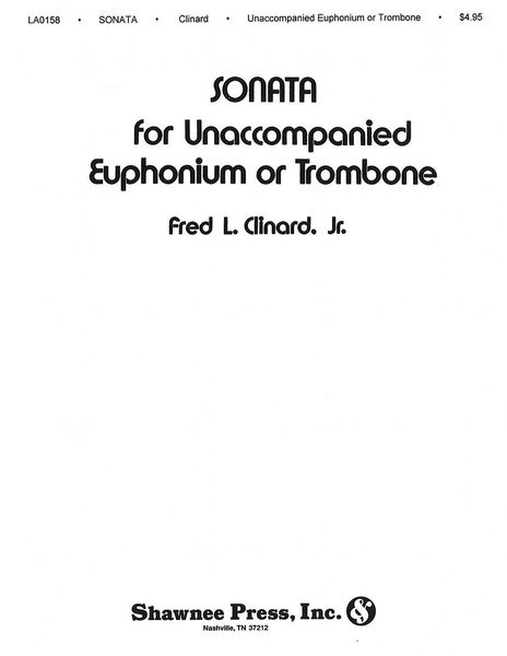 Sonata : For Unaccompanied Euphonium Or Trombone.