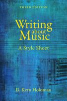 Writing About Music : A Style Sheet - Third Edition.