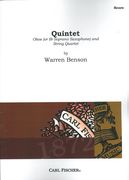 Quintet : For Oboe (Or B Flat Soprano Saxophone) and String Quartet (1955-57).