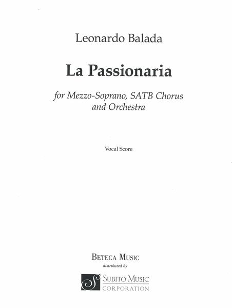 Pasionaria - El Adios A Las Brigadas Internacionales : For Mezzo-Soprano, SATB Chorus and Orchestra.