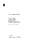 Dionysos - Szenen und Dithyramben : Eine Opernphantasie (2009/10) - 3. und 4 Bild.