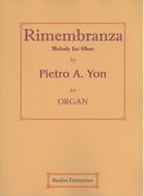 Rimembranza - Melody For Oboe : For Organ / edited by W. B. Henshaw.