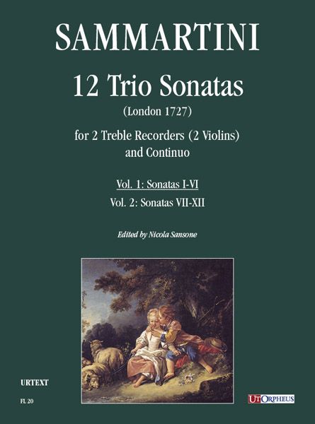 12 Trio Sonatas (London 1727), Vol. 1 : For 2 Treble Recorders (2 Violins) and Continuo.