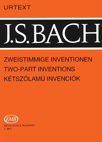 Two-Part Inventions, BWV 772-786 : For Piano (Ed. by Solymos).