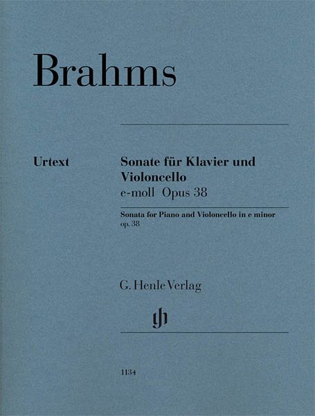 Sonate E-Moll, Op. 38 : Für Klavier und Violoncello / edited by Egon Voss and Johannes Behr.