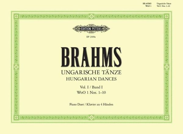 Hungarian Dances, Vol. 1 : For 1 Piano 4 Hands.