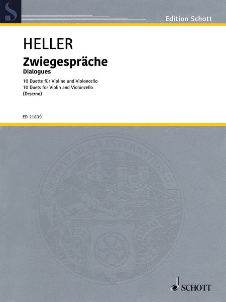 Zweigespräche = Dialogues : 10 Duets For Violin and Violoncello (2013) / Ed. Katharina Deserno.