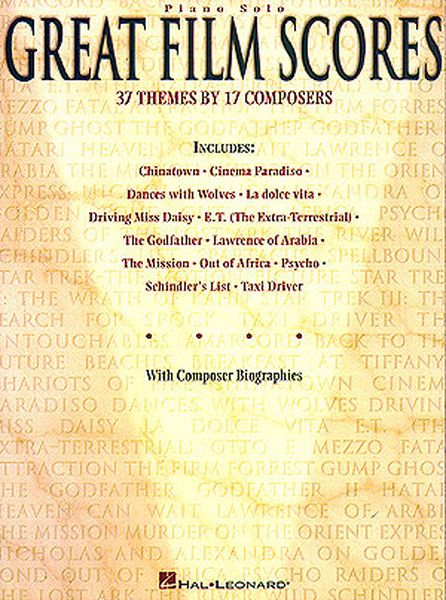 Great Film Scores : For Piano Solo.