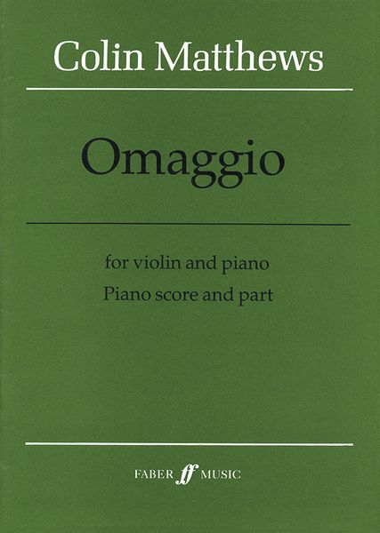 Omaggio : For Violin and Piano (1990-93).