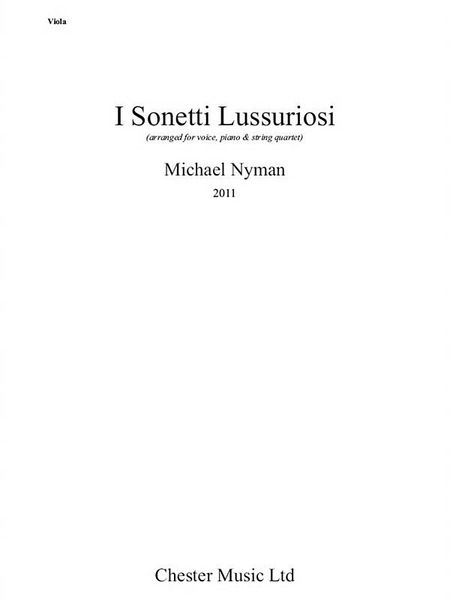 I Sonetti Lussuriosi : For Voice and Piano Quintet / arranged by Anthony Hinnigan (2010).