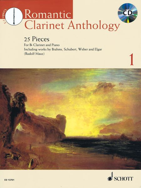 Romantic Clarinet Anthology, Vol. 1 : 25 Pieces For B Flat Clarinet and Piano / Ed. Rudolf Mauz.