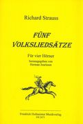 Fünf Volksliedsätze, WoO 101 : Für Vier Hörner / Hrsg. von Herman Jeurissen.