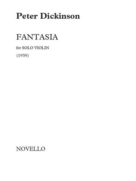 Fantasia : For Solo Violin (1959).