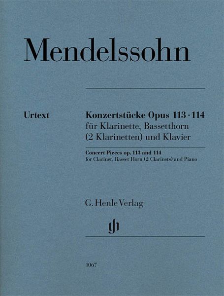 Konzertstücke, Op. 113-114 : Für Klarinette, Bassetthorn (2 Klarinetten) und Klavier.