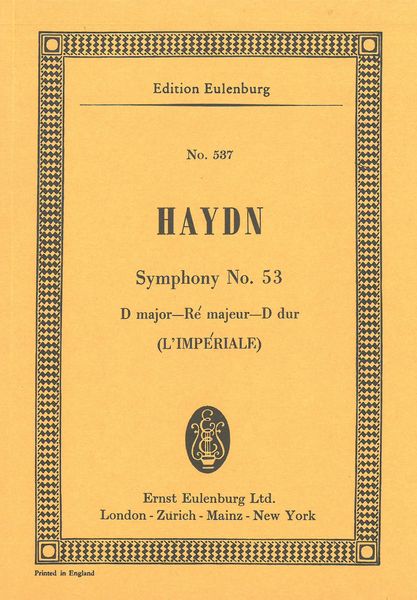 Symphony No. 53 In D Major (L'imperiale) : Hob. I: 53.